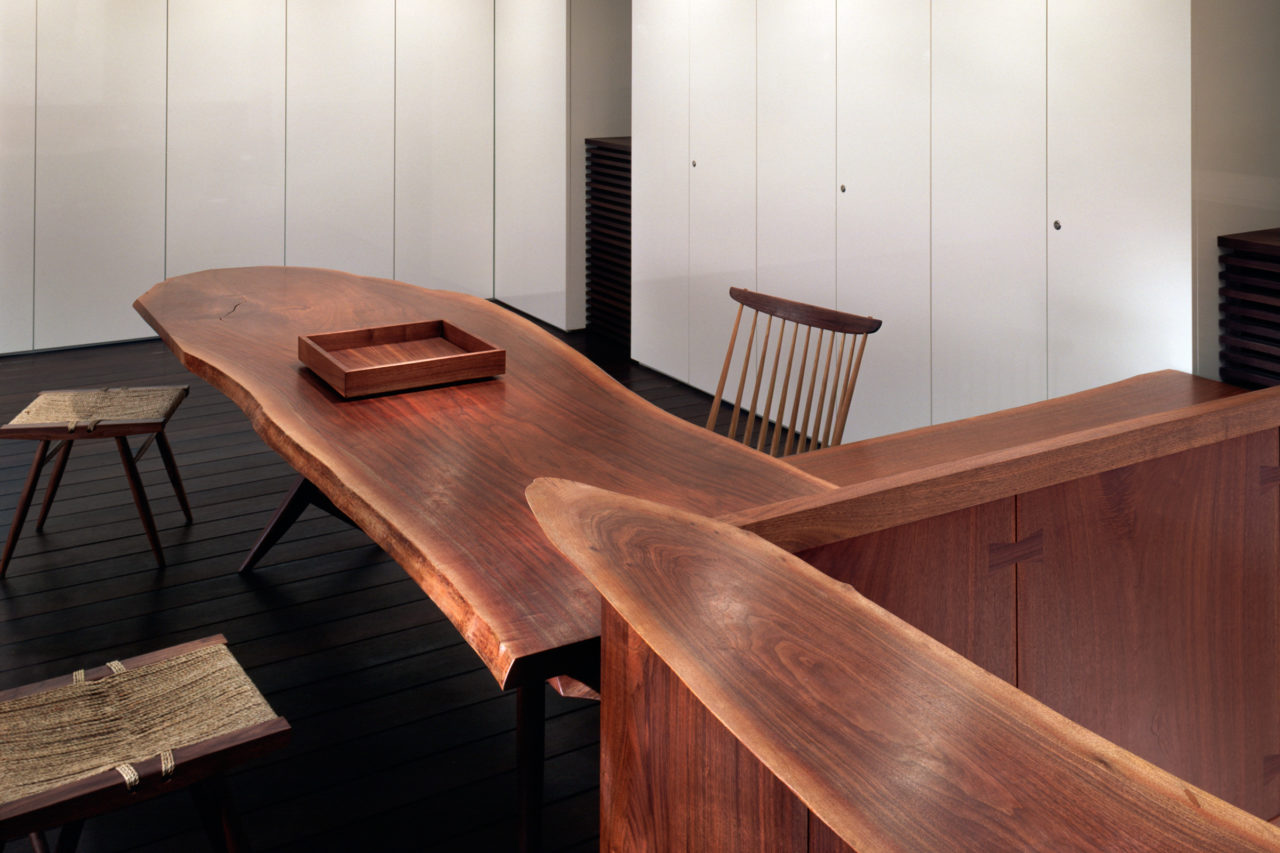 Grass-Seated Stool — George Nakashima Woodworkers