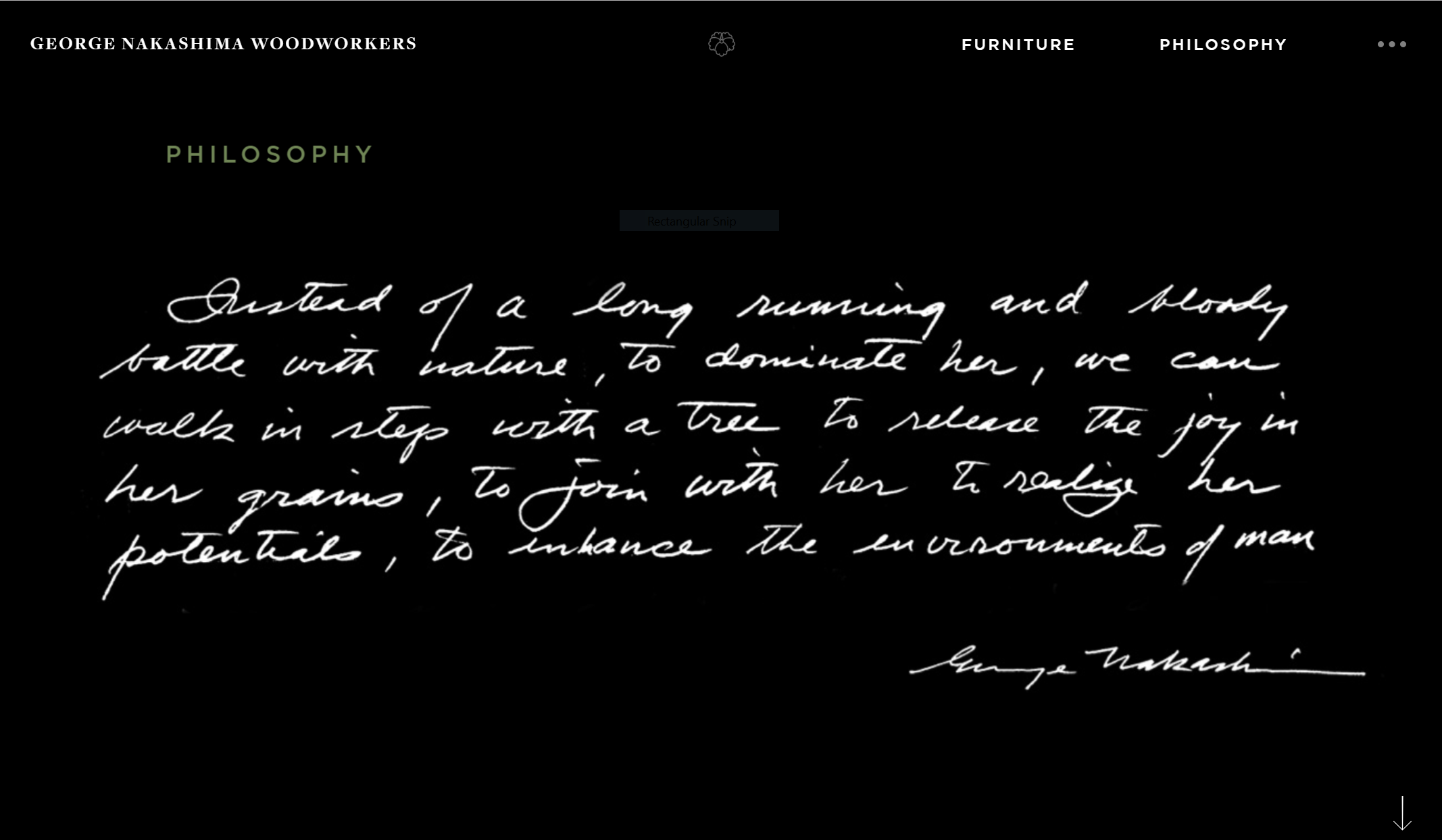 Nakashima Woodworkers Webby Award