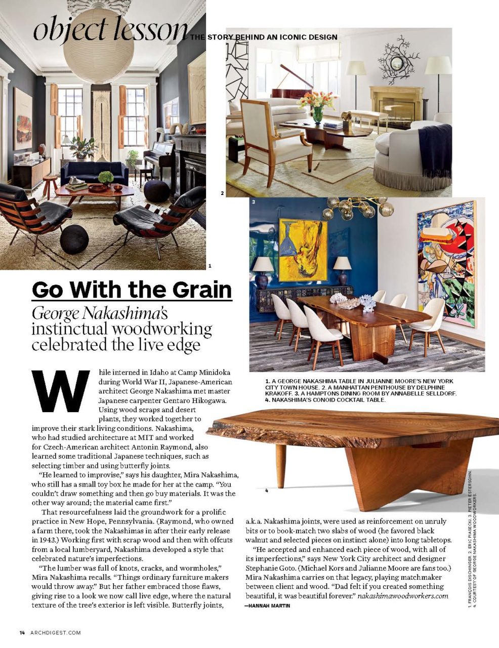 Architectural Digest: Object Lesson, Go With the Grain